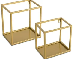 Półka wisząca ścienna metal złota 24 cm GLAM
