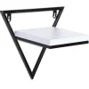 Półka wisząca metalowa z blatem białym 28 cm LOFT