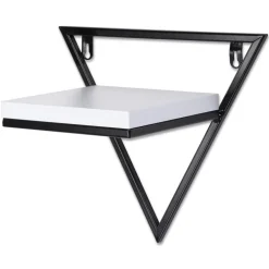 Półka wisząca metalowa z blatem białym 28 cm LOFT