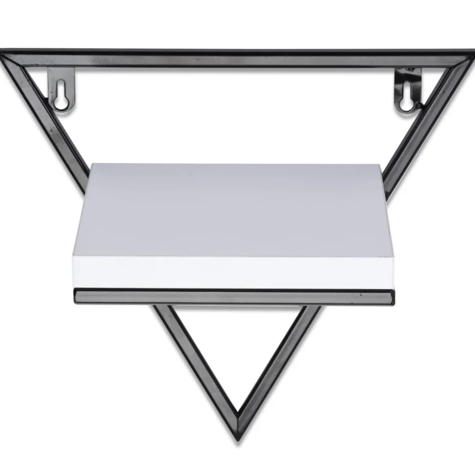Półka wisząca metalowa z blatem białym 28 cm LOFT
