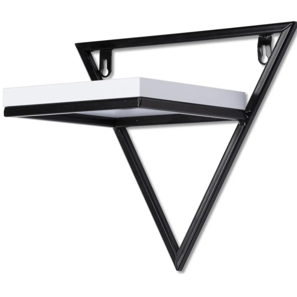Półka wisząca metalowa z blatem białym 28 cm LOFT