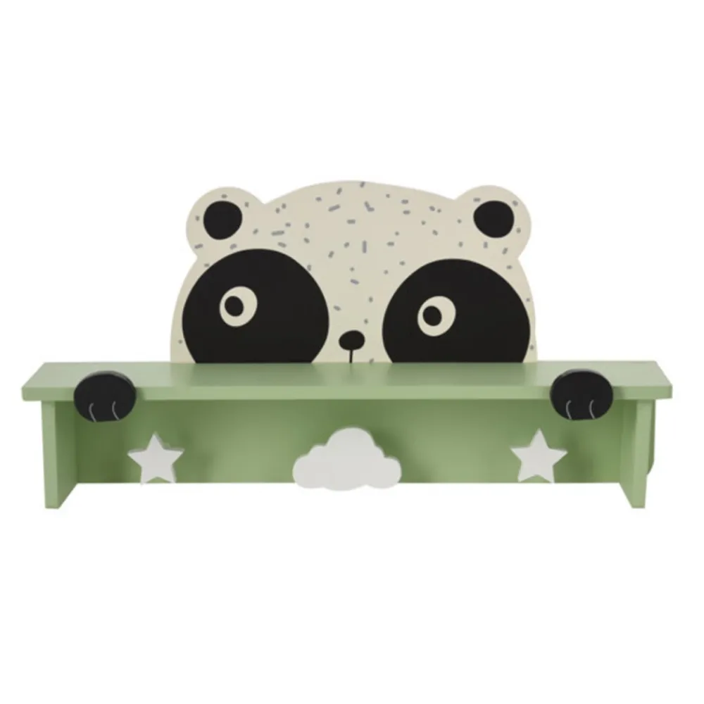 Półka ścienna z 3 haczykami Panda * H&S Decoration New