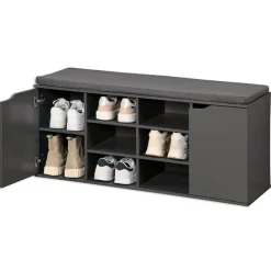 Półka na buty z drzwiczkami szara 103xh48 cm * Kesper Sale