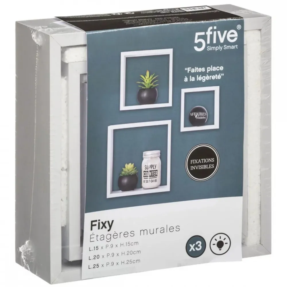 Półki ścienne Cube White 3 sztuki * 5five Simply Smart Online