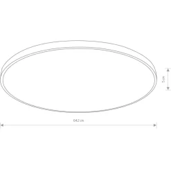Plafon AGNES ROUND PRO czarny LED 64W 4000K IP44