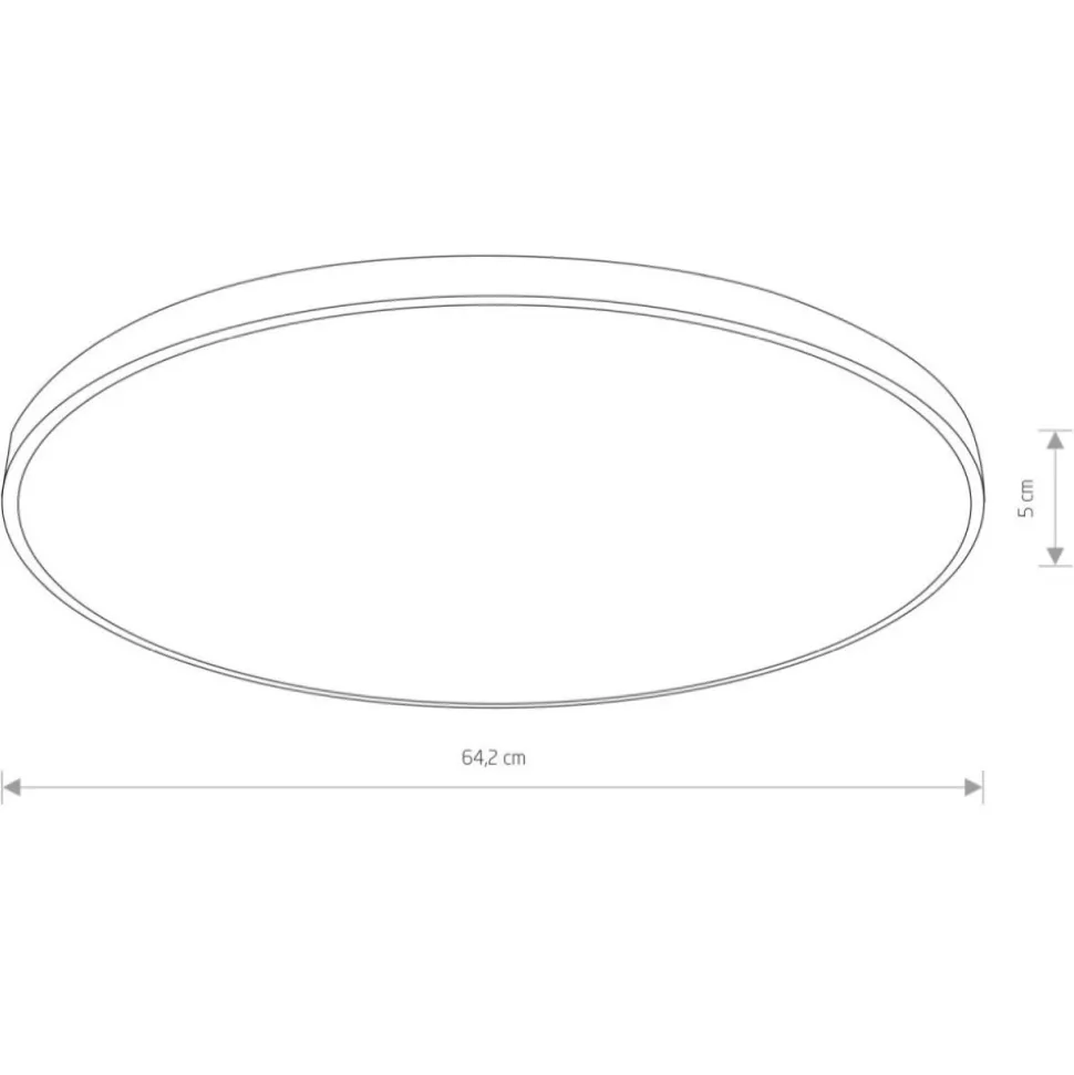Plafon AGNES ROUND PRO czarny LED 64W 4000K IP44