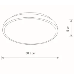 Plafon AGNES ROUND PRO czarny LED 22W 4000K IP44