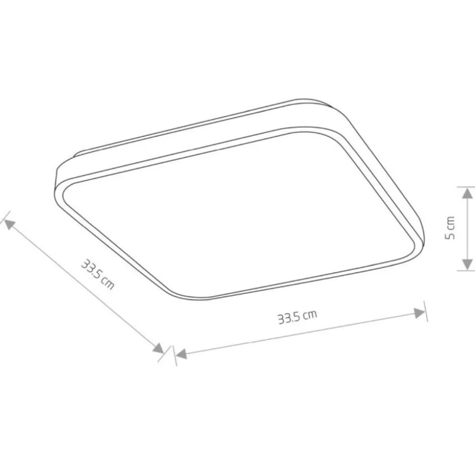 Plafon AGNES SQUARE PRO biały LED 16W 4000K IP44