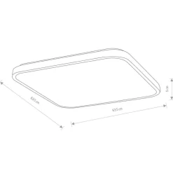 Plafon AGNES SQUARE PRO biały LED 64W 4000K IP44