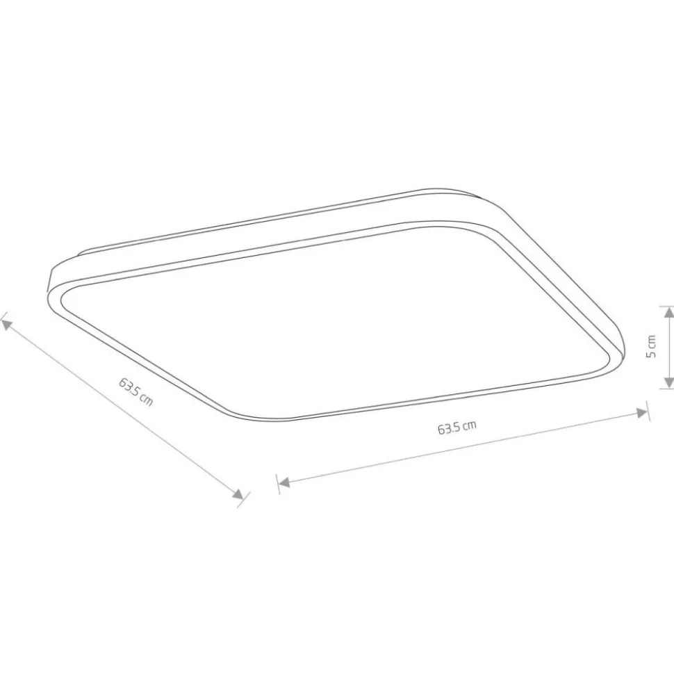 Plafon AGNES SQUARE PRO biały LED 64W 4000K IP44