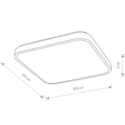 Plafon AGNES SQUARE PRO czarny LED 16W 4000K IP44