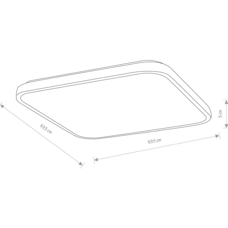 Plafon AGNES SQUARE PRO czarny LED 64W 4000K IP44