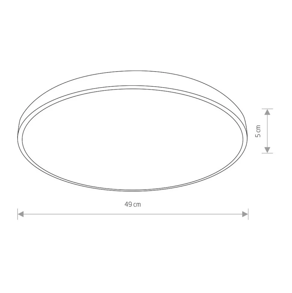 Plafon Łazienkowy AGNES Biały 32W LED 3000K IP44 49cm