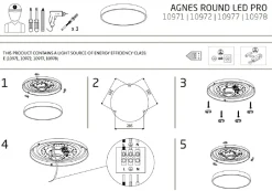 Plafon Łazienkowy AGNES Biały 32W LED 3000K IP44 49cm
