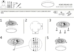 Plafon Łazienkowy AGNES ROUND Czarny 32W LED 4000K IP44 49cm