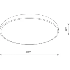 Plafon Łazienkowy AGNES ROUND Czarny 32W LED 4000K IP44 49cm