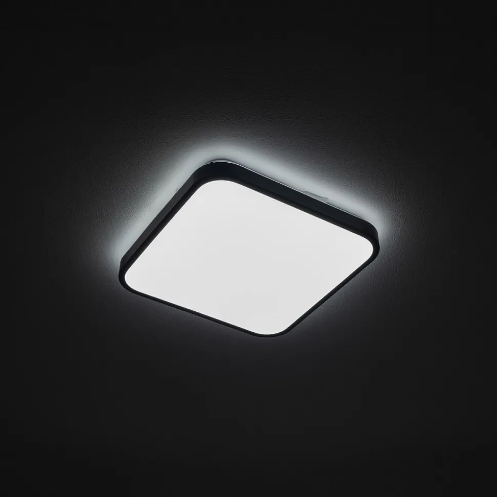 Plafon Łazienkowy AGNES SQUARE Czarny 16W LED 4000K IP44 33,5cm