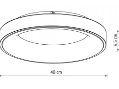 Plafon NIKKI ROUND LED biały 48W 3000K