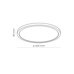 Plafon Sufitowy AQUA Biały Średni 36W 40cm
