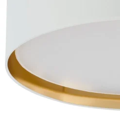 Plafon Sufitowy BILBAO Biały Złoty Abażur 4xE27 60cm