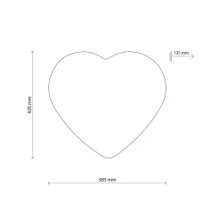 Plafon Sufitowy HEART Biały Abażur 2xE27
