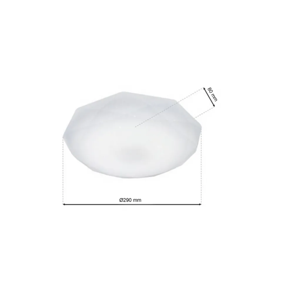 Plafon Sufitowy HEX Biały 12W LED 29cm