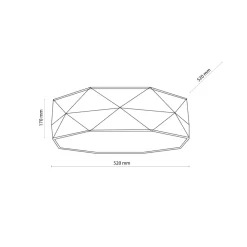 Plafon Sufitowy KANTOOR Biały Abażur 4xE27 52cm