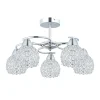 Plafon sufitowy kryształki chrom Crystal I 5xE27