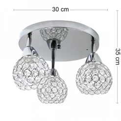Plafon sufitowy kryształowy spot Crystal I 3xE27