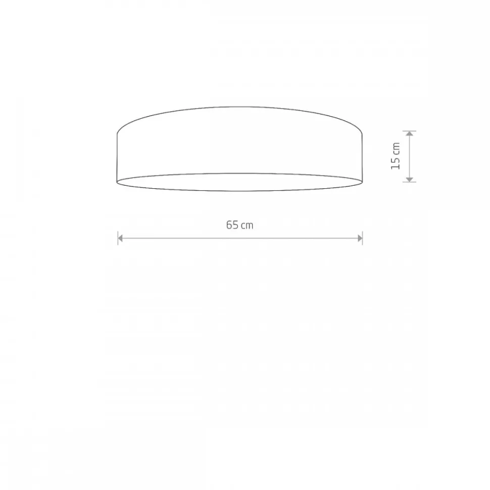Plafon Sufitowy LAGUNA Biały Kremowy Abażur 4xE27 65cm