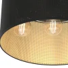 Plafon Sufitowy LOFT SHADE Czarny Złoty Klosz z Tworzywa 3xE27 40cm