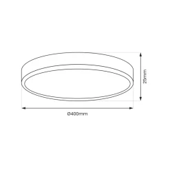Plafon Sufitowy MAQ Czarny Biały Regulacja Barwy 32W LED 40cm