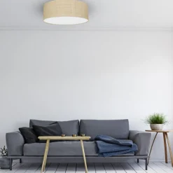 Plafon Sufitowy MARSHALL Biały Ratan Abażur 3xE27 50cm