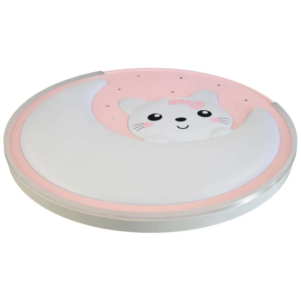 Plafon sufitowy MOONCAT Różowy 34W LED