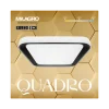 Plafon Sufitowy QUADRO Biały Czarny 66W LED 50cm