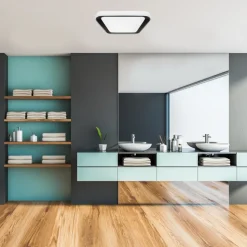 Plafon Sufitowy QUADRO Biały Czarny 66W LED 50cm