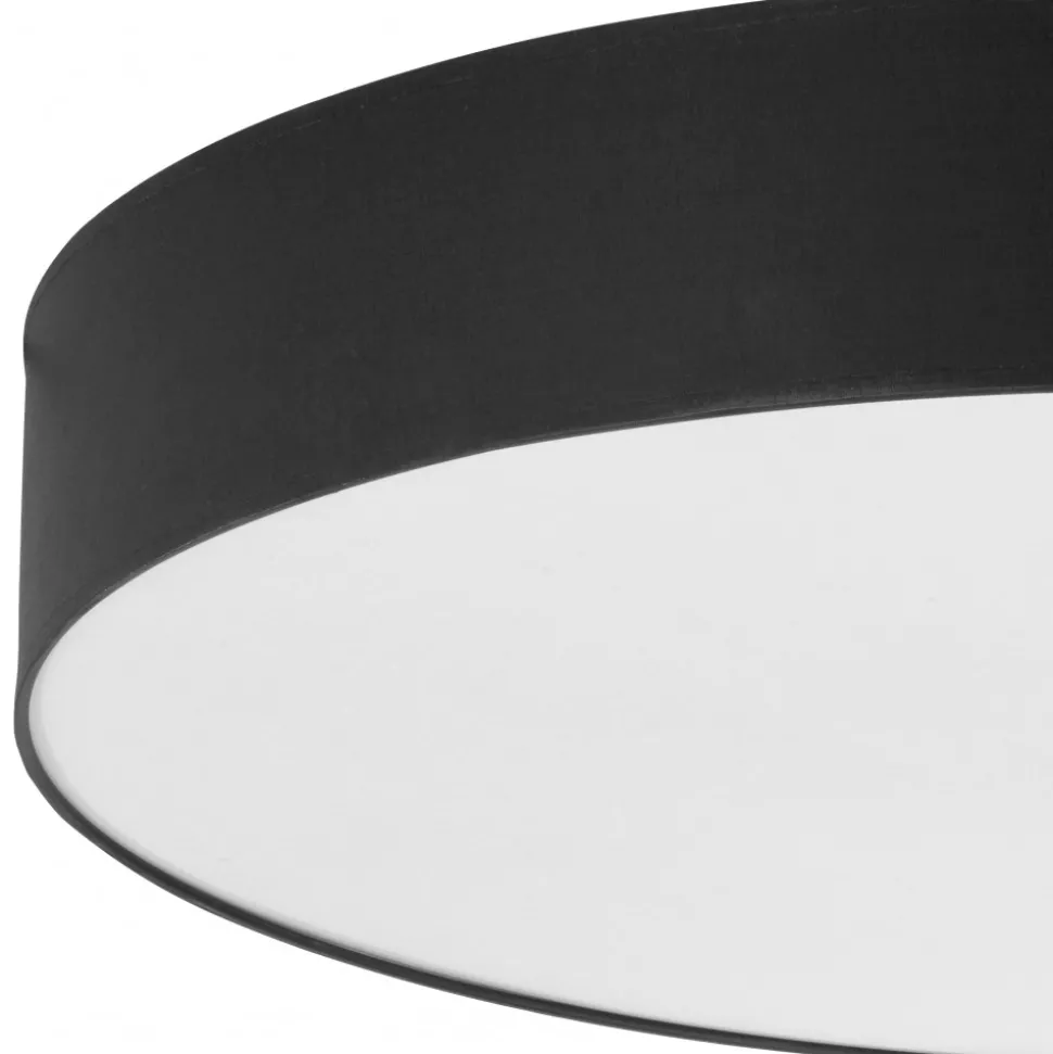 Plafon Sufitowy RONDO Czarny Abażur 6xE27 78cm
