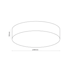 Plafon Sufitowy RONDO Grafitowy Abażur 4xE27 60cm