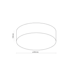 Plafon Sufitowy RONDO Grafitowy Abażur 4xE27 45cm