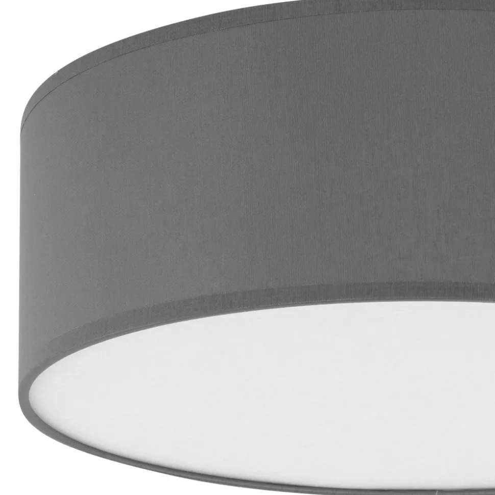 Plafon Sufitowy RONDO Grafitowy Abażur 4xE27 45cm