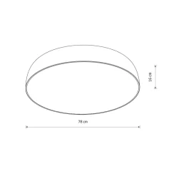 Plafon Sufitowy SATELLITE Czarny 10xE27 78cm