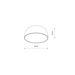 Plafon Sufitowy SATELLITE Czarny 3xE27 38cm