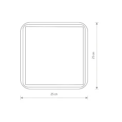 Plafon Sufitowy TAHOE Czarny 2xE27 IP44 25cm