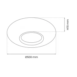 Plafon sufitowy TOKYO Gold 48W 50 cm