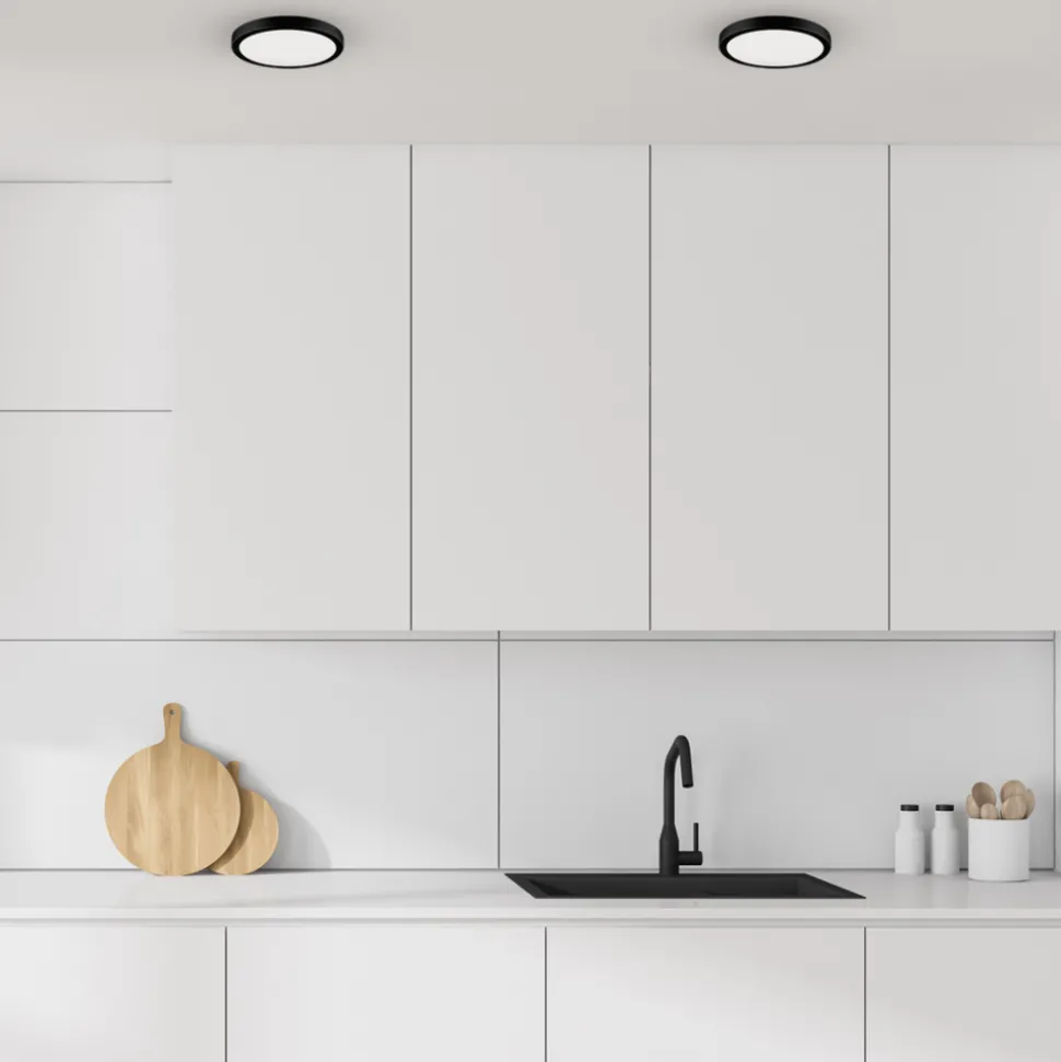 Plafon Sufitowy VERA Czarny Barwa Neutralna 4000K 24W LED IP65 28cm