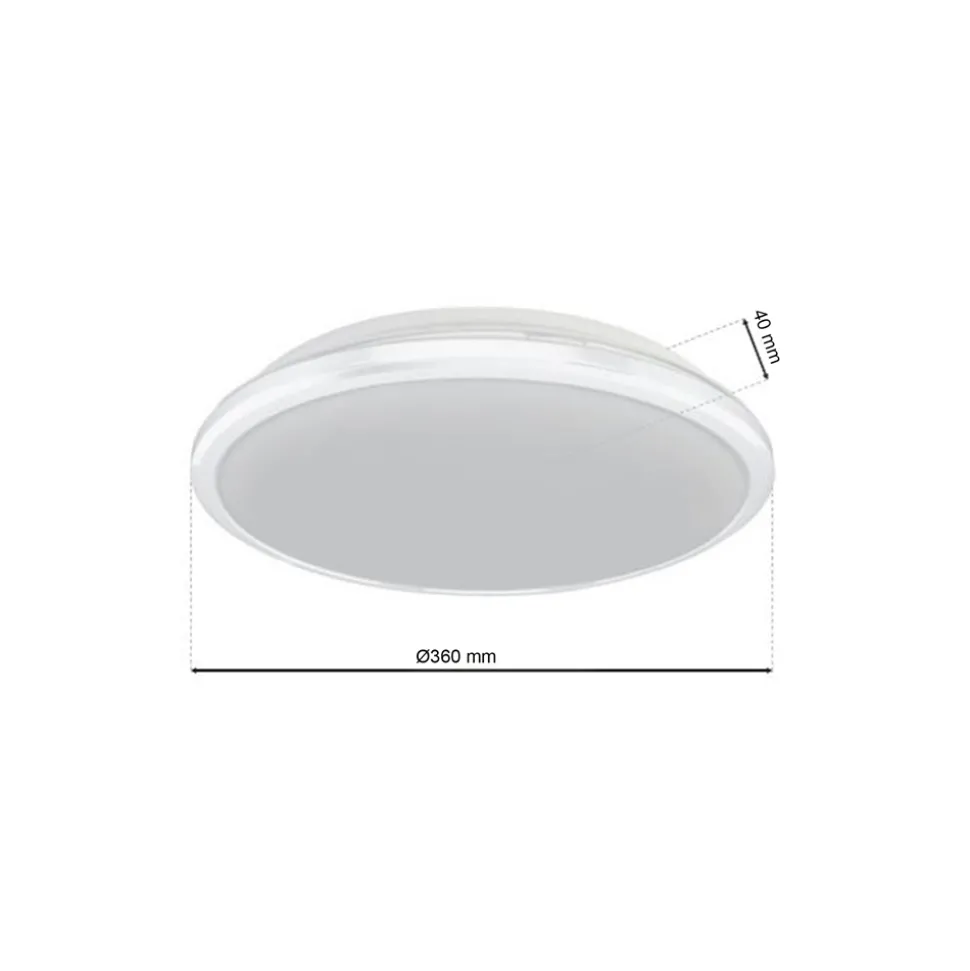 Plafon TERMA biały 24W LED IP44 36 cm