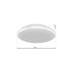 Plafon TERMA biały 18W LED IP44 28 cm