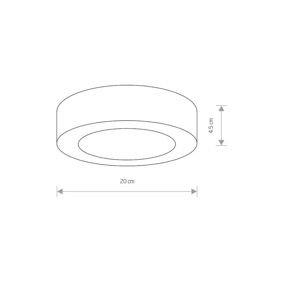 Plafon Zewnętrzny MERIDA Czarny 12W LED 3000K IP54 20cm