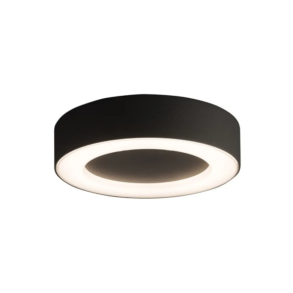 Plafon Zewnętrzny MERIDA Czarny 12W LED 3000K IP54 20cm