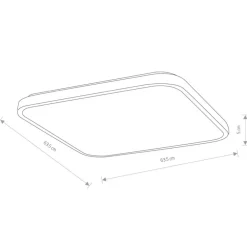 Plafon AGNES SQUARE PRO biały LED 64W 3000K IP44 * Nowodvorski Clearance
